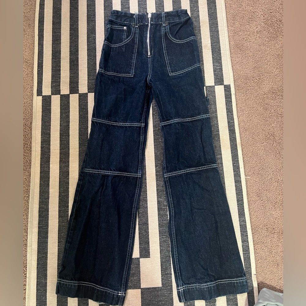 Ragged priest high waisted wide leg jeans